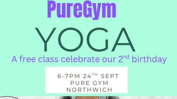 Free Birthday yoga at Pure Gym Northwich 
