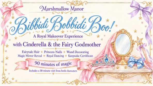 Bibbidi Bobbidi Boo! With the Fairy God Mother And Cinderella event artwork