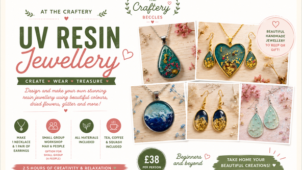 UV Resin Jewellery Workshop – Create Your Own Jewellery Set
