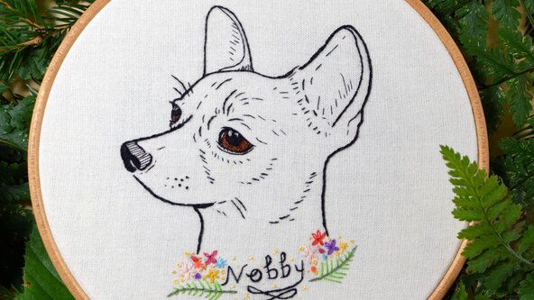 Pet Portrait Embroidery with Becky Mackay