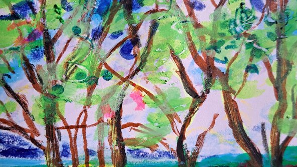 Mixed - Media Painting, with Bela Kielt
