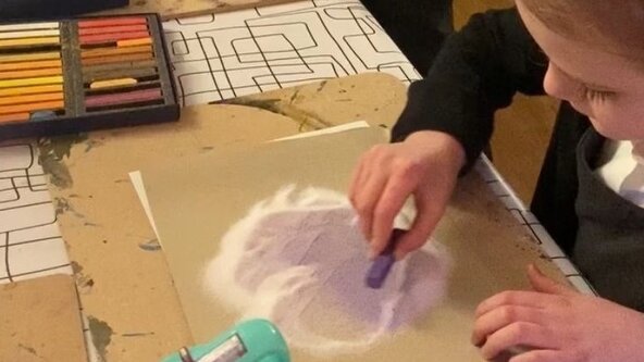 Tribe party - block printing and sand jars (6-12)