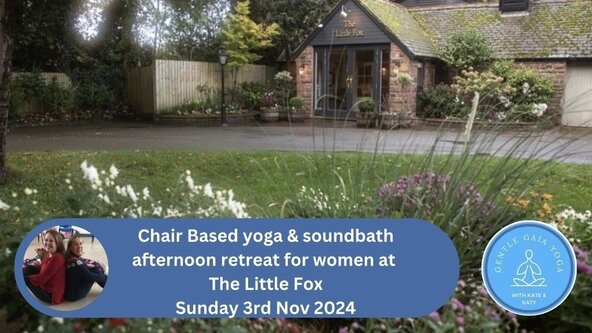 Chair based yoga and soundbath afternoon retreat for women, The Little Fox