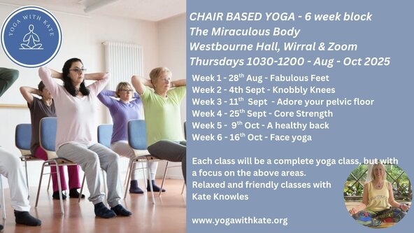 Chair yoga, coffee and chat, Aug - Oct 2025, Westbourne Hall & Zoom