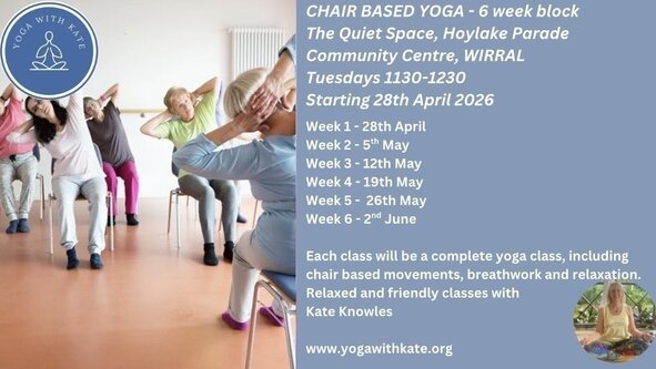 Chair yoga, Better Balance, Tuesday mornings, April-June, Hoylake Parade 