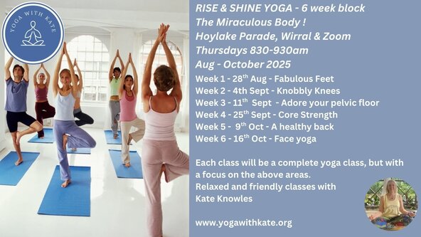 Rise and Shine 6 week block, Aug - Oct 2025, Hoylake & Zoom