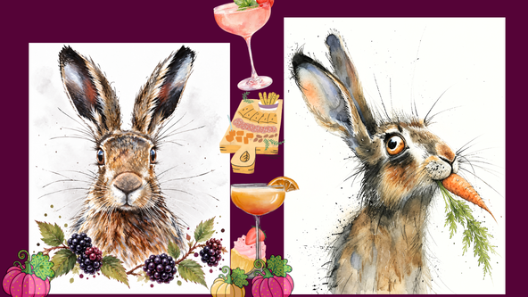 🍂 WILD HARE -Sip, Paint AND Graze! at Poet’s Corner 🐇