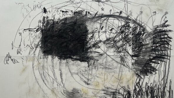 Scream to the Sky: explore space through movement and somatic based drawing exercises using charcoal