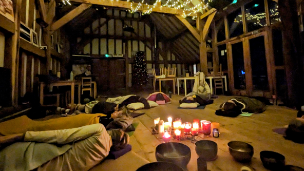 YOGA and SOUND BATH  by Candlelight at NORTHNEY BARN a CHRISTMAS RESET