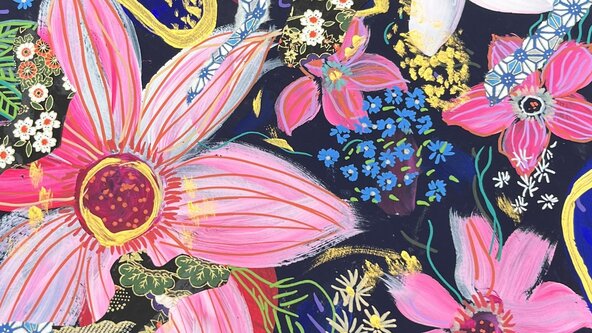 Circles In Bloom - Mixed Media Adults workshop (16+)