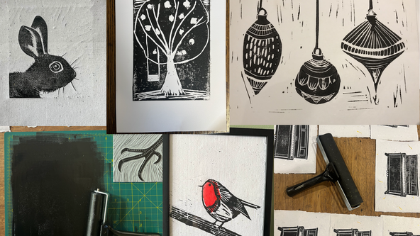 Lino Printing Christmas Cards Workshop