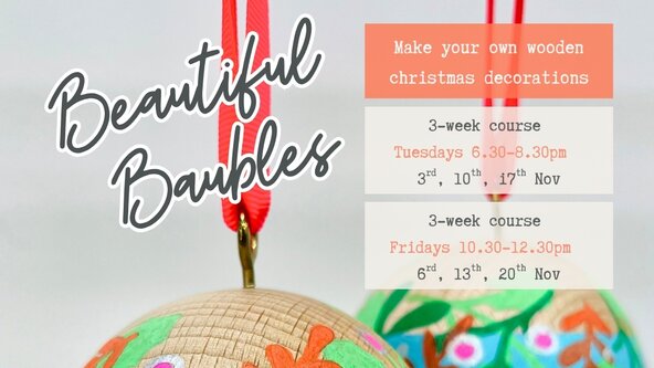 Adults 'Beautiful Baubles' 3-week Course Tues Eve