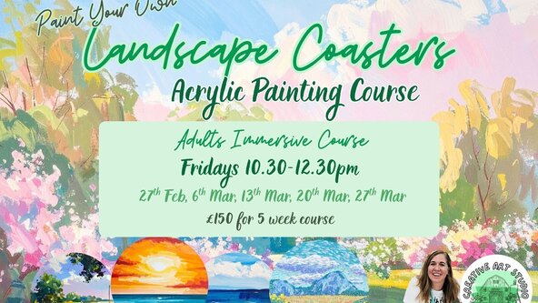 Acrylic Painting 'Landscape Coasters' Immersive Course (Adults 18+)