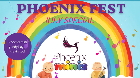 Phoenix Fest- Babies 1st Festival |  🎵🌈 Little Groovers & Festival Movers 🌈🎵 Developmental Sensory & Baby Yoga | The Yurt @Meadow Croft Garden Centre 