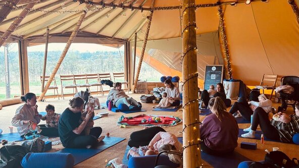 Post Natal Yoga with baby - Tipis special