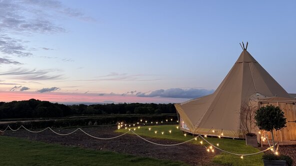 Pregnancy yoga in the Tipis