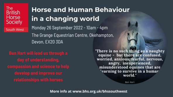 220926: Horse and Human Behaviour in a Changing World with Ben Hart (CPD)