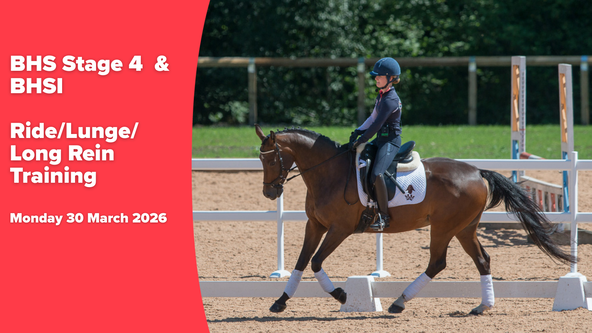 260330: GLOUCESTERSHIRE - BHS Stage 4 & 5 Ride/Lunge/Long Rein Training with Carole Broad FBHS (CPD)