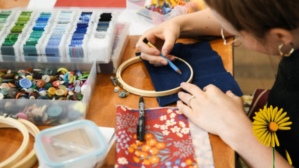 Memory hoops: embroidery workshop with Hayley Mills-Styles