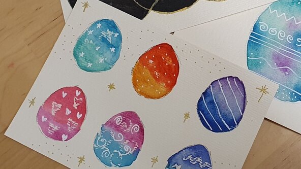 Easter Watercolour Postcards