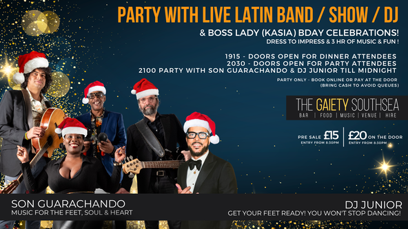 TICEKTS ON THE DOOR ONLY 🌲Annual CHRISTMAS SPECIAL - Live Band & DJ & CUBAN SHOW until midnight🌲