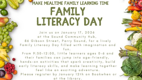 Family  Literacy Day EarlyON Program in Parry Sound 