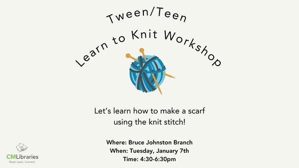 BJB- Tween/Teen Learn to Knit Workshop