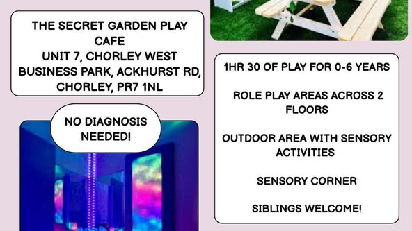 🐝***CHORLEY*** 🌈EXCLUSIVE BEE UNIQUE  🙋CREATIVE PLAY - Session at The Secret Garden 'Play Cafe' 