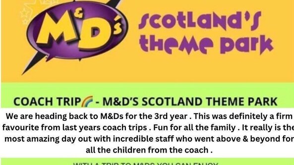 🐝*** WHITEHAVEN, WORKINGTON & CARLISLE*** 🌈 BEE UNIQUE 🚍 - RETURN COACH TRIP - 🚍 to M&Ds Scotland Theme Park with BEE UNIQUE REP 'Hayley Moffatt' ⛔️ Non refundable ⛔️