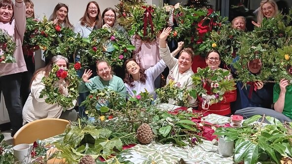 🎄 Christmas Wreath Making – Sip & Create at Nexus Creative Spaces, Holywell 🎄
