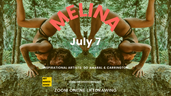 July 7 - Melina inspired by Tarsila Do Amaral and Leonora Carrington