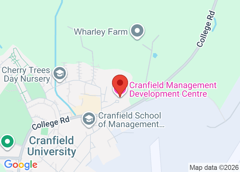 Map showing location of Cranfield Management Development Centre