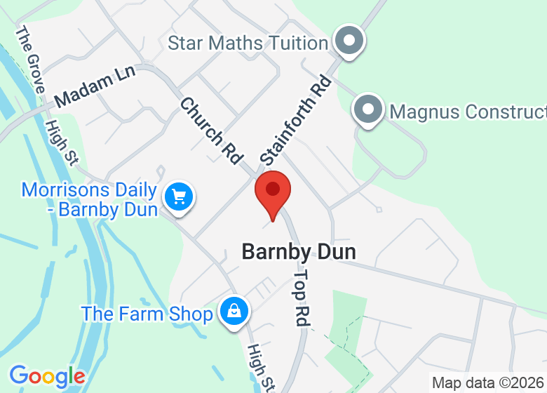 Map showing location of Barnby Dun Community Association
