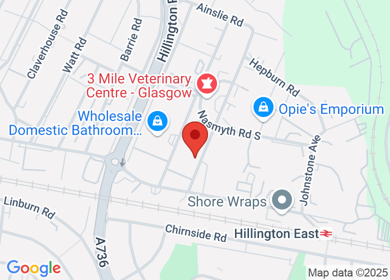 Map showing location of Alliance Academy - Hillington