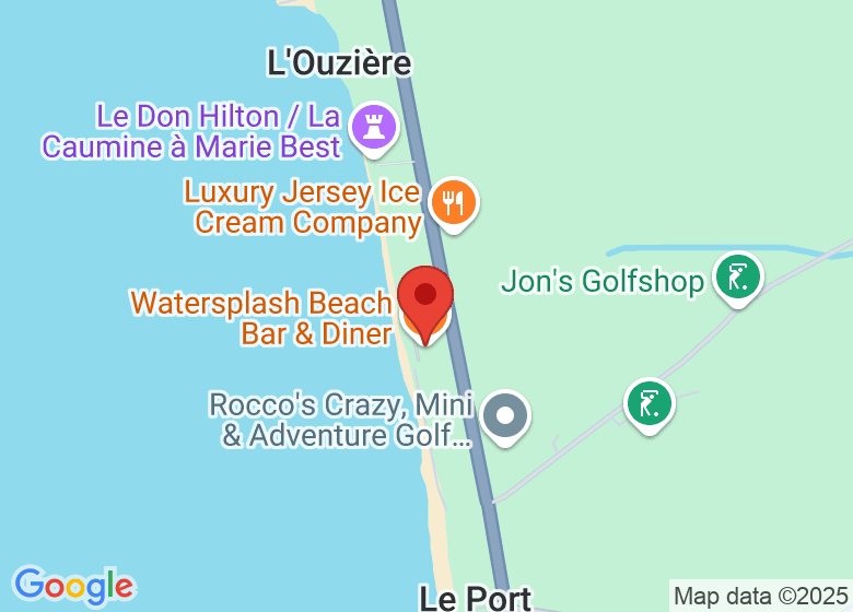 Map showing location of Watersplash Beach Bar & Diner