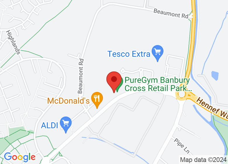 Map showing location of PureGym Banbury Cross Retail Park - Upgrade Complete!