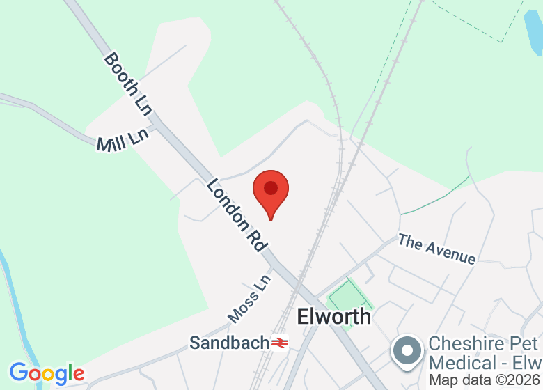 Map showing location of Elworth Cricket Club