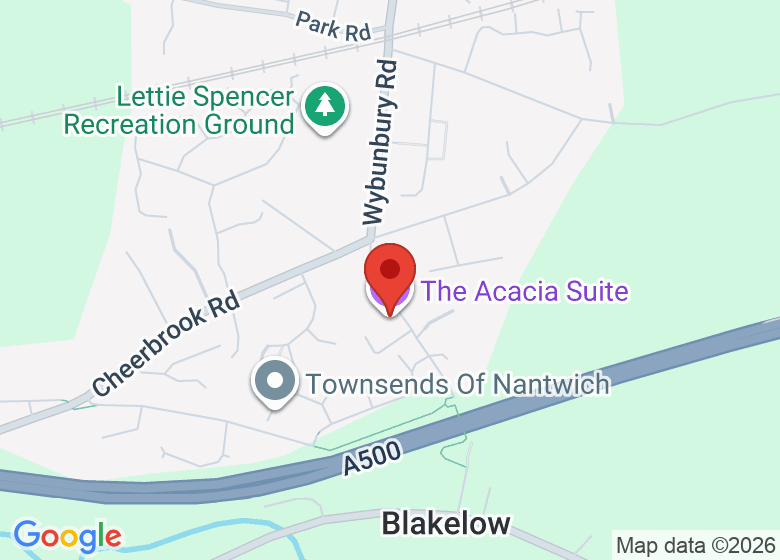 Map showing location of The Acacia Suite