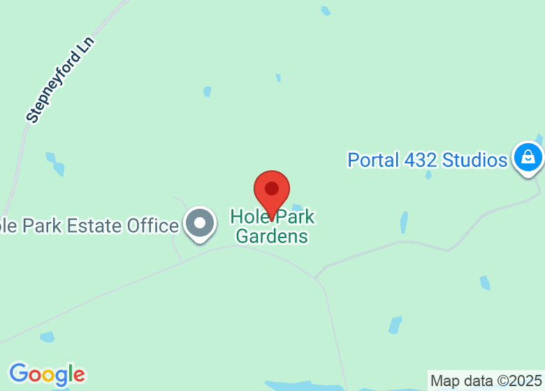 Map showing location of Hole Park Gardens