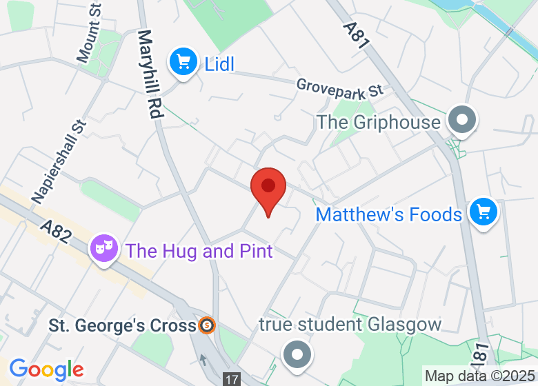 Map showing location of Woodside Halls