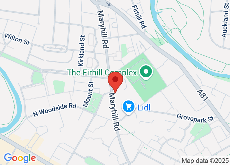 Map showing location of Community Central Hall