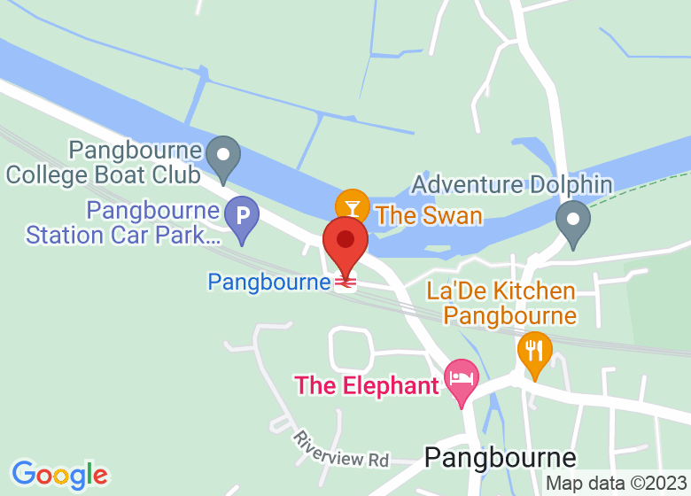 Map showing location of Pangbourne station