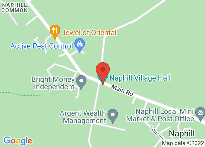 Map showing location of Naphill Village Hall