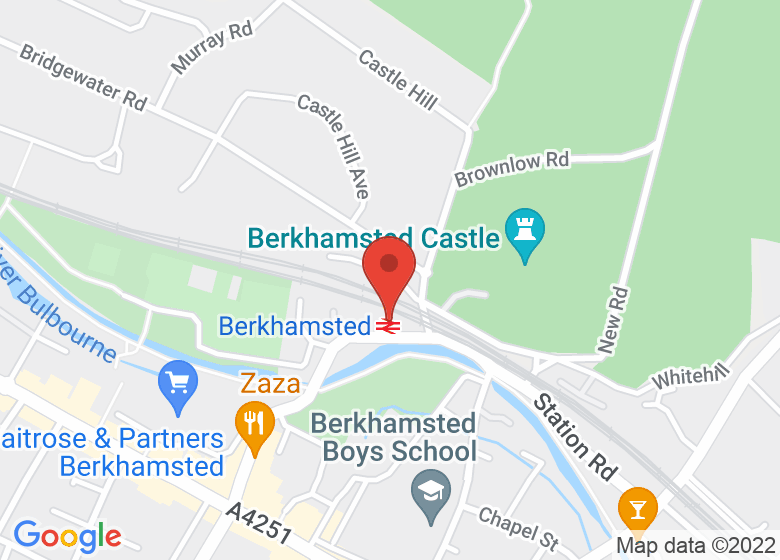 Map showing location of Berkhamstead Railway station