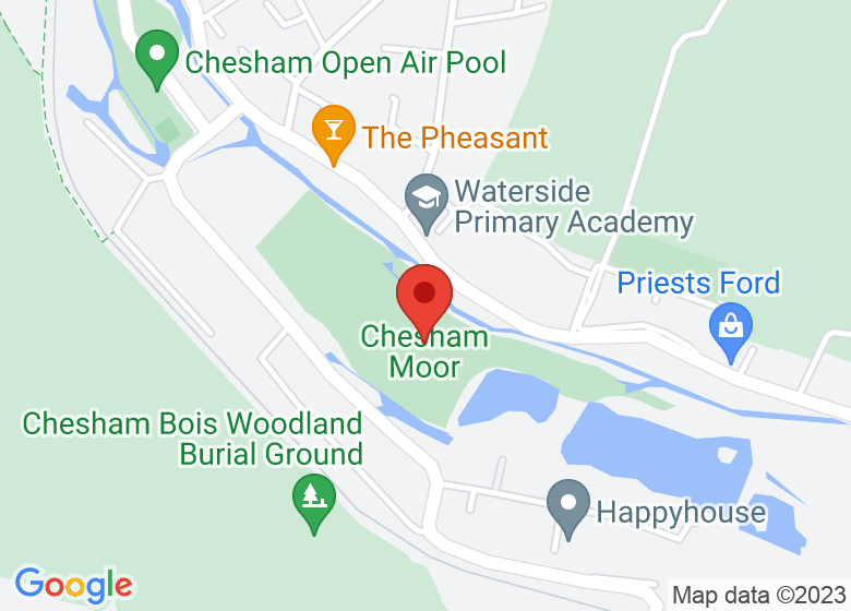 Map showing location of Chesham Moor