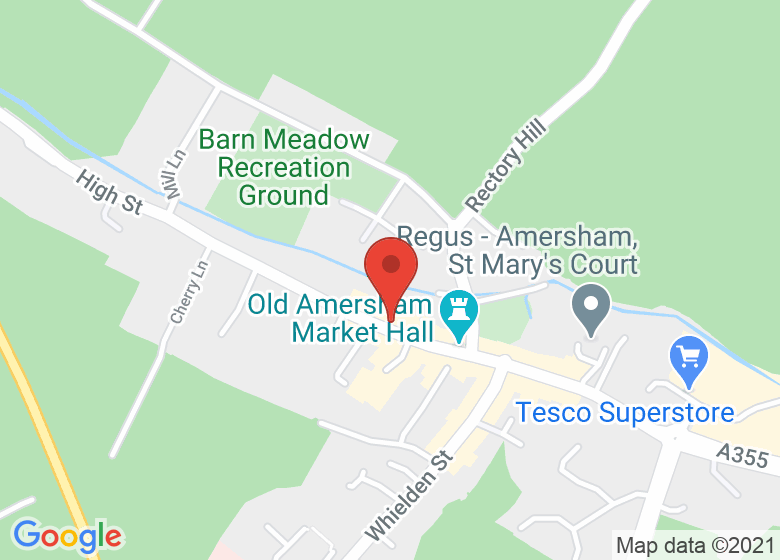 Map showing location of Amersham Museum
