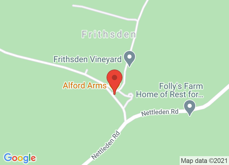 Map showing location of Alford Arms