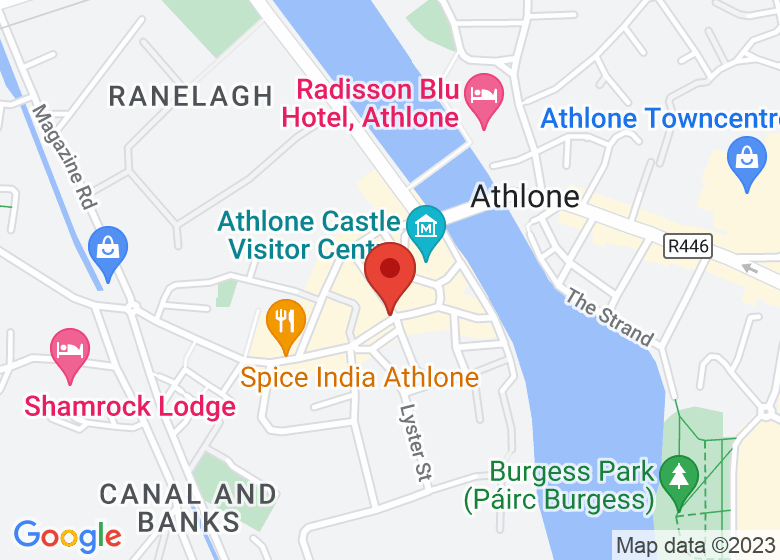 Map showing location of Venue 4 Athlone - Multipurpose Venue Space. Rent hourly or daily.