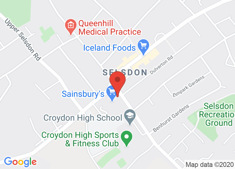 Map showing location of Selsdon Hall