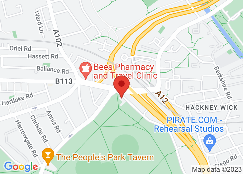Map showing location of Victoria Park Pilates